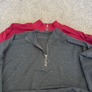 Black Women's Zip-Up Top